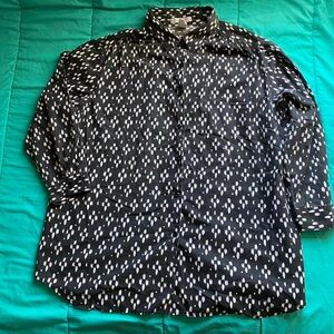 Fun Black and White Pattern Button Down